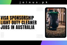 Photo of Visa Sponsorship Light Duty Cleaner Jobs in Australia 2024