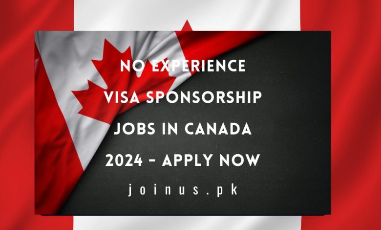 No Experience Visa Sponsorship Jobs in Canada 2024 - Apply Now