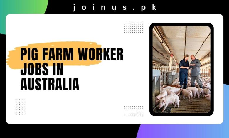 Pig Farm Worker Jobs in Australia