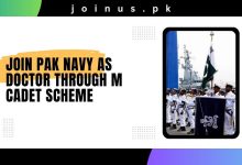 Photo of Join Pak Navy as Doctor Through M Cadet Scheme 2024