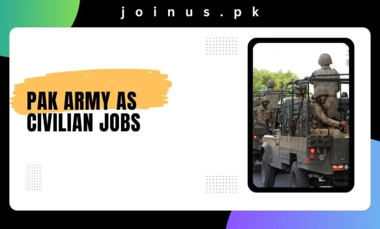 Pak Army as Civilian Jobs
