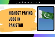 Photo of Highest Paying Jobs in Pakistan 2024 – Apply Now