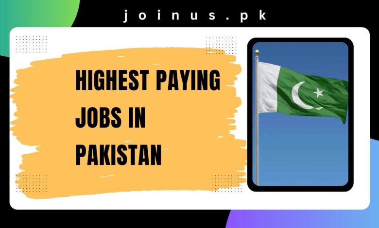 Highest Paying Jobs in Pakistan