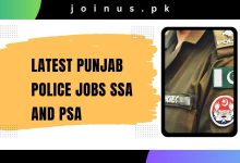 Photo of Latest Punjab Police Jobs SSA and PSA – Apply Now