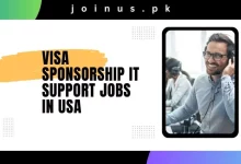 Photo of Visa Sponsorship IT Support Jobs in USA 2024 – Apply Now